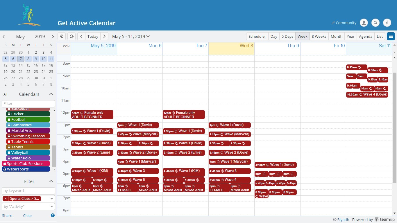 swimming-calendar