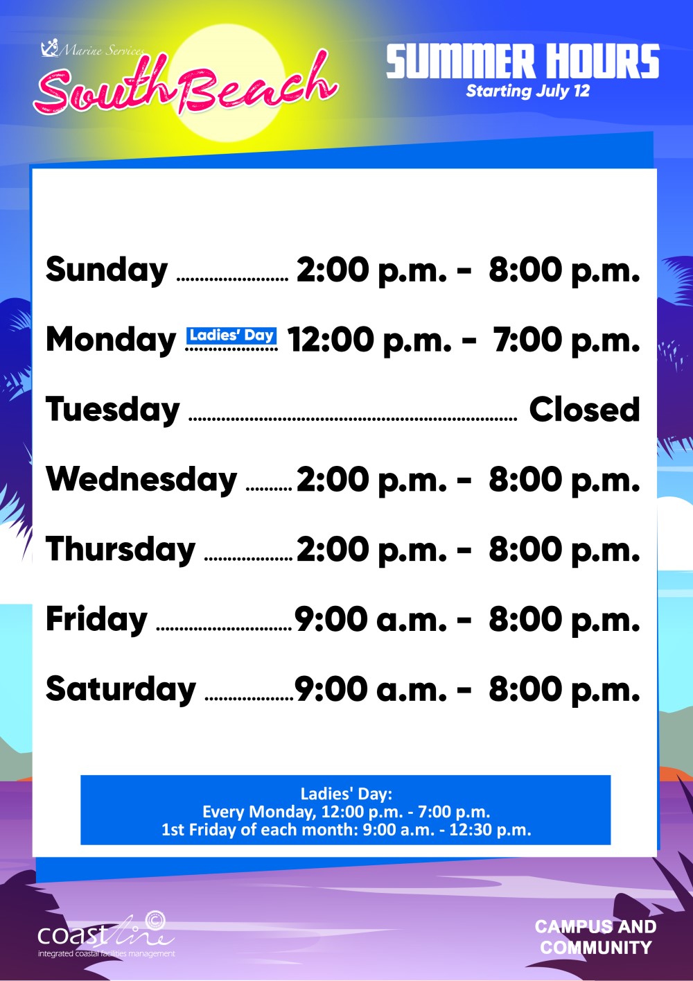 south-beach-summer-hours-2026-upd